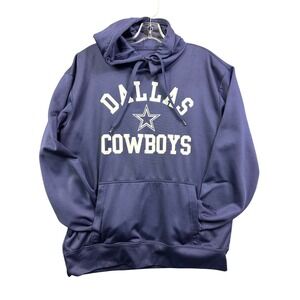 Dallas Cowboys Navy Blue Hoodie Pullover Athletic Sweatshirt Men's Size L